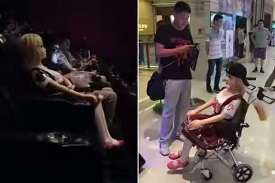 Man Takes His Love Doll' On A Date To The Cinema - And Even Buys Her A Ticket Man Takes His Love Doll' On A Date To The Cinema - And Even Buys Her A Ticket