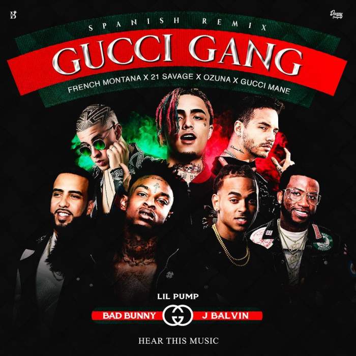 Lil Pump - Gucci Gang (Remix) [feat. 21 Savage, Gucci Mane, French Montana, J Balvin, Bad Bunny & Ozuna]