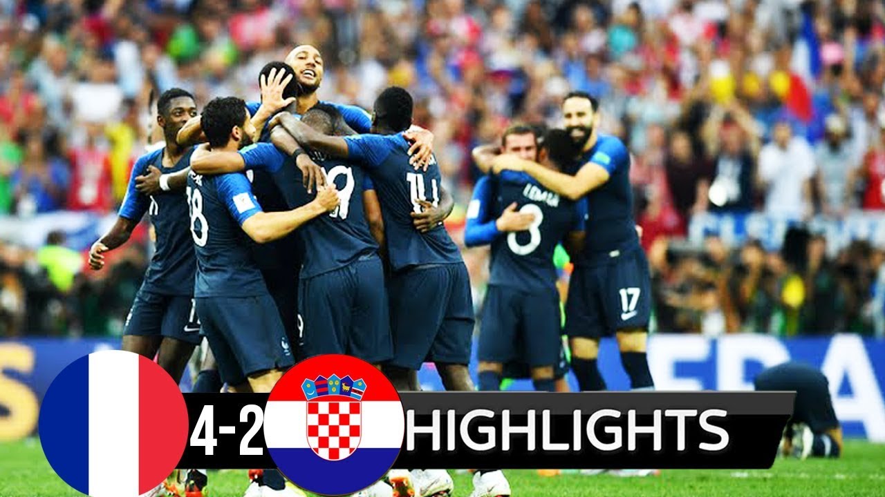 France 4 - 2 Croatia (Jul-15-2018) World Cup Final Highlights