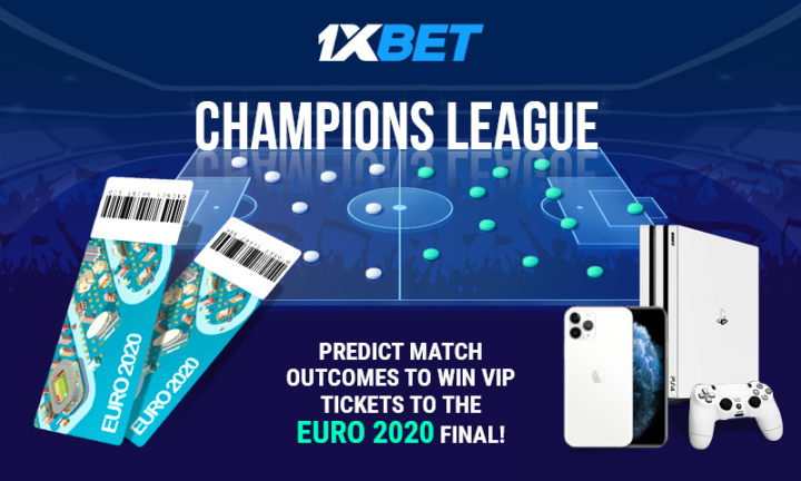 Awesome prizes at 1xBet with Champions League!