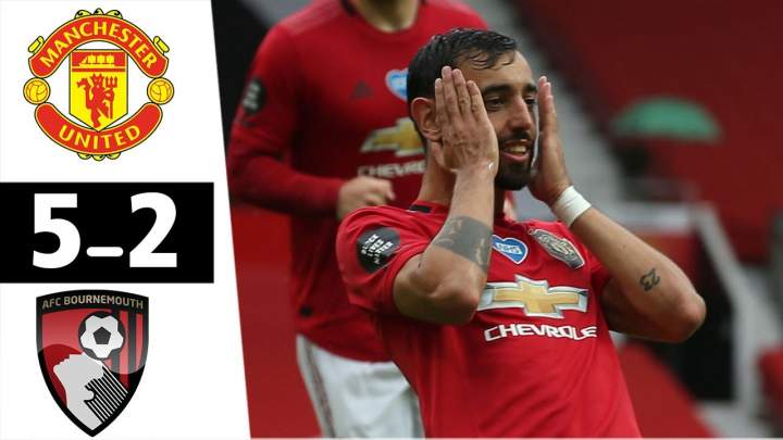 Video: Manchester Utd 5 - 2 Bournemouth (Jul-04-2020) Premier League Highlights