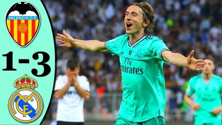 Valencia 1 - 3 Real Madrid (Jan-09-2020) Super Cup Highlights