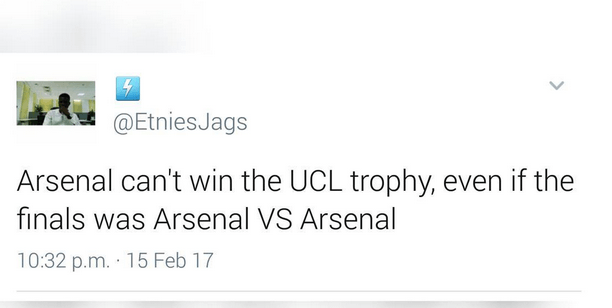 Haha! See What a Nigerian Tweeted About Arsenal FC
