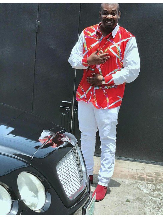 Don Jazzy In Red And White Combination, Shows Swag [Photo]