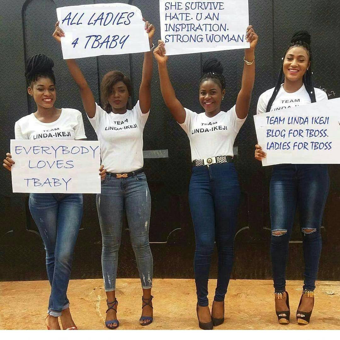 #BBNaija - Pretty Linda Ikeji's Girls Campaign For Tboss [Photo]