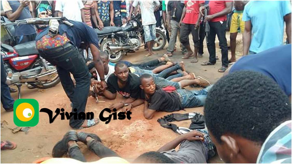 Vigilante Arrest Occultic Students Of Federal Poly Oko, Anambra State Caught During Initiation (See Photos)