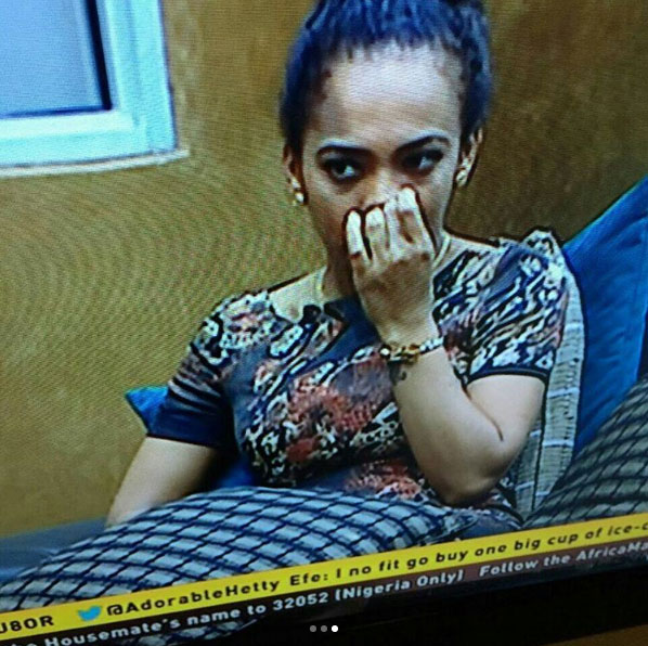 #BBNaija: Funny Photos Of Tboss Pictured Picking Her Nose