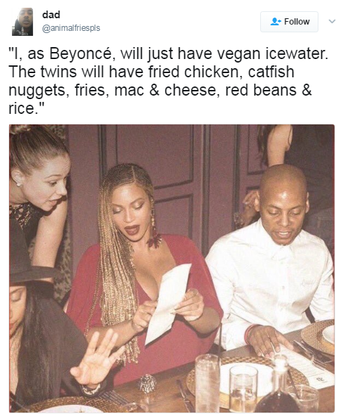 This Photo Of Beyonce Ordering Off A Menu Has Become A Meme And It's Hilarious