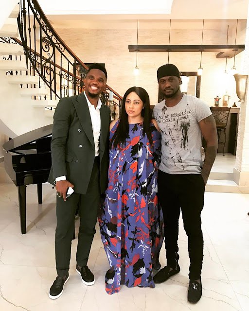 Samuel Eto'o Visits Peter 'P-Sqaure' Okoye At His Ikoyi Mansion (Photos)