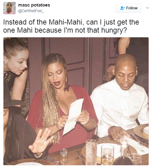 This Photo Of Beyonce Ordering Off A Menu Has Become A Meme And It's Hilarious