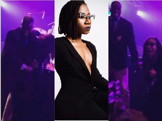 Wawuu!!! See What This Excited Male Bouncer Did To Singer Asa On Stage Last Night [Watch Video]