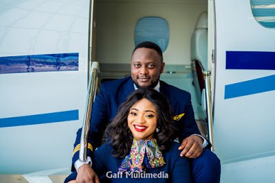 Lovely Pre-wedding Photos Of A Nigerian Pilot And His Fiancee In A Private Jet