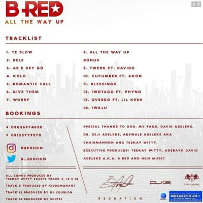 HKN's B-Red Unveils Artwork & Track List For 'All The Way Up' EP