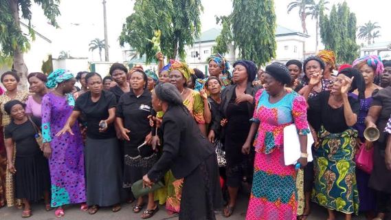 Abia women protest removal of Ikpeazu as State Governor