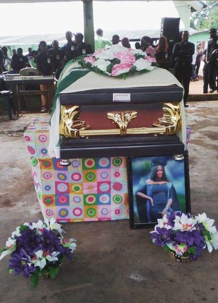 Remains of female corps member burnt to death in Akwa Ibom buried amid tears [PHOTOS]
