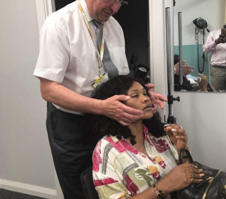 Nollywood actress, Mercy Aigbe visits face surgeon in UK - Photos