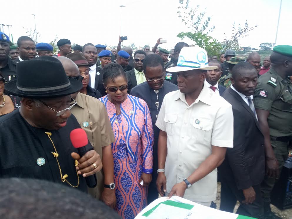 Photos: Ex- President Goodluck Jonathan visits Wike, commissions projects in Rivers