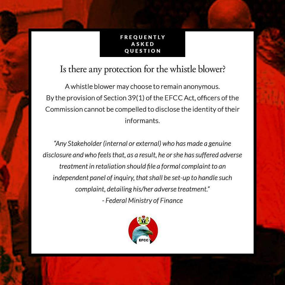 EFCC reveals how to make money through whistle blowing