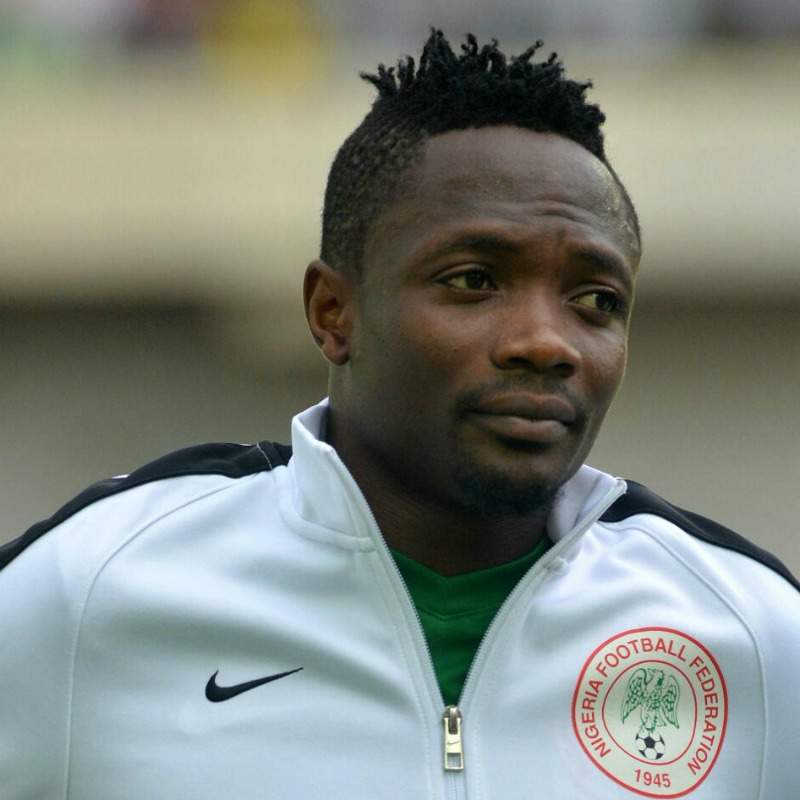 Ahmed Musa reacts as referee Gassama apologizes for disallowed goals against South Africa