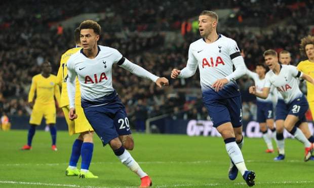 Spurs overtake Chelsea after 3-0 win, Manchester City remain top