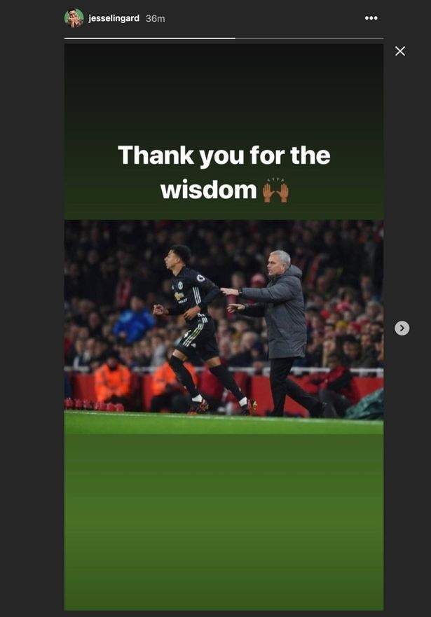 Lingard sends message to Mourinho