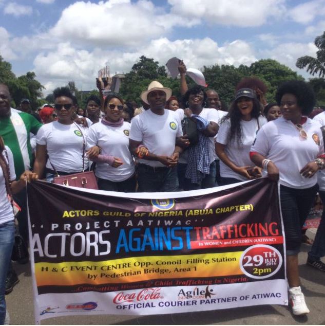 Nollywood actors protest against human trafficking [PHOTOS]