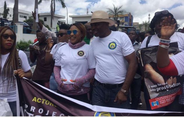 Nollywood actors protest against human trafficking [PHOTOS]