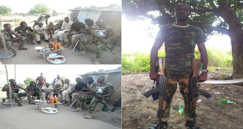 Nigerian soldier celebrates birthday for the 4th time at War-Front (Photos)