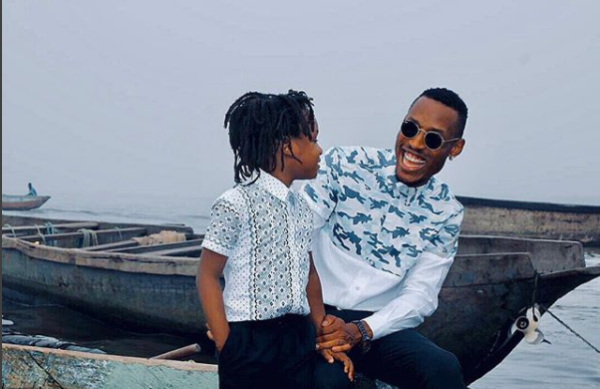 Singer Mr 2kay Strikes a pose with his son as he celebrates his birthday