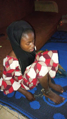 Sister to Secretary to the Adamawa State Govt allegedly brutalises her minor housemaid, had her legs chained and padlocked (Photos)