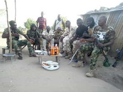 Nigerian soldier celebrates birthday for the 4th time at War-Front (Photos)