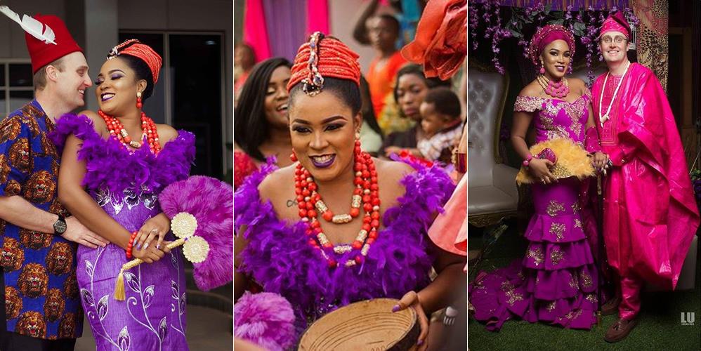Photos from Beverly and her Oyinbo husband's Traditional Wedding