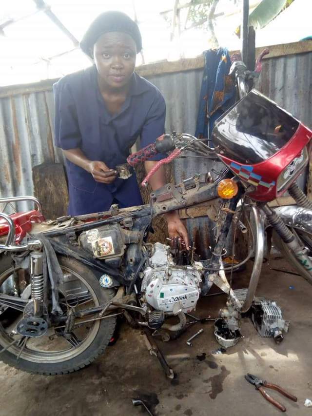 Meet Beautiful Female Motorcycle Mechanic Who Says She Doesn't Understand Anything Other Than Spanners & Engines