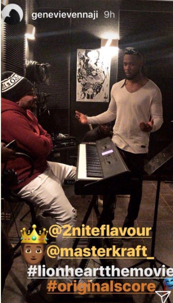 Actress Genevieve Nnaji Back In The Studio For Collaboration With Flavour And Masterkraft