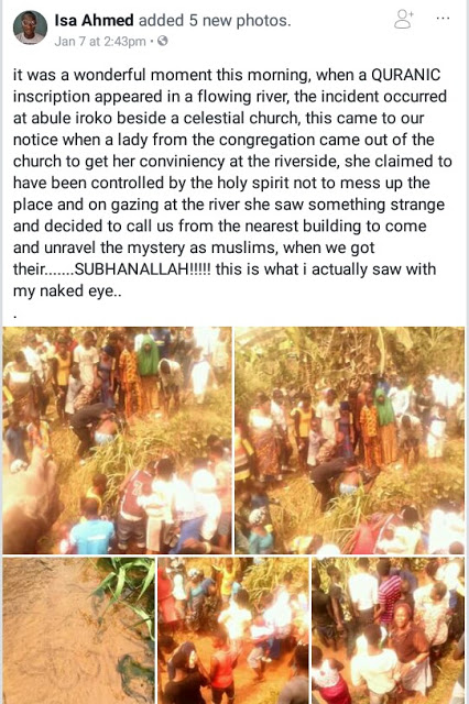 Man Claims Allah's Name Appeared In A Flowing River In Ogun