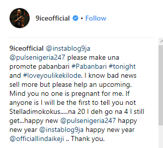 'No One Is Pregnant For Me'- Singer 9ice Addresses Allegation