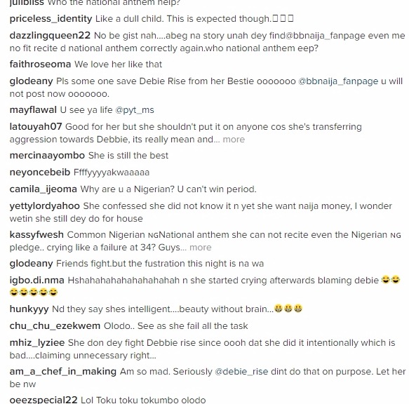 #BBNaija: TBoss Couldn't Recite the National Anthem, Nigerians React (Photos+Video)