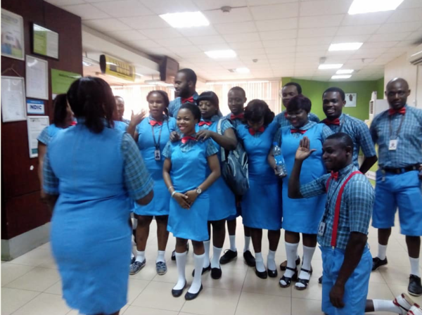 Diamond Bank Staff Wear School Uniforms To Celebrate Children's Day (Photos)