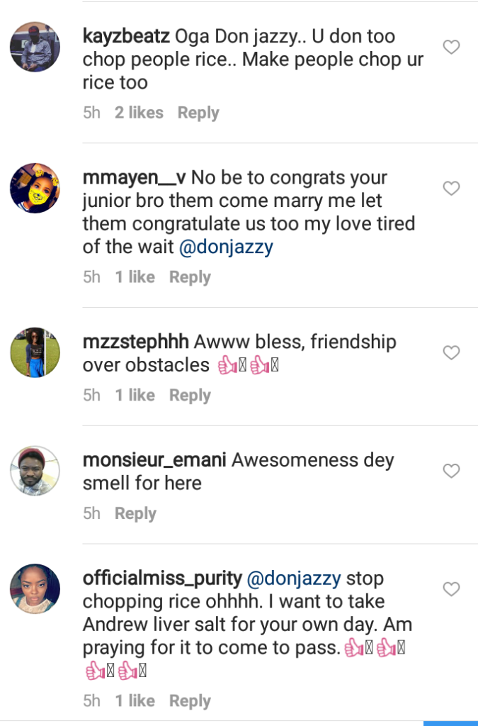 See Fans' Explosive Reactions after Don Jazzy Congratulated D'Banj over His New Born Baby