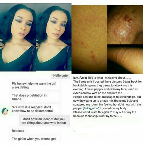 Nigerian Lady Cries Out After Friends She Exposed On IG Allegedly Attacked Her With Pepper, Oil And Wire (Photos)