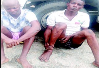 Photo: Two notorious robbers caught by Lagos State police