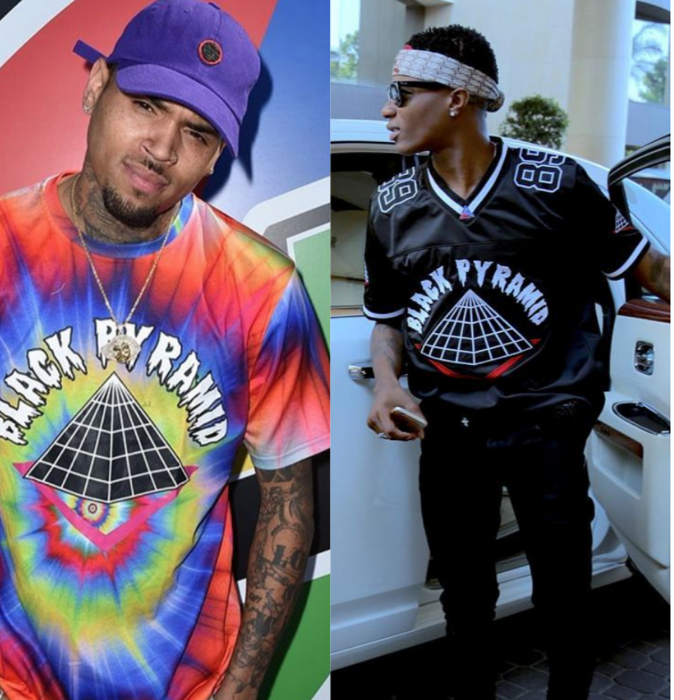 Wizkid rocks Chris Brown's clothing line in South Africa