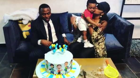 Lilian Esoro and Ubi Franklin together celebrates their son's birthday amid marriage crisis (Photos/Video)