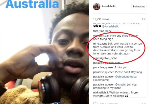 'Do Something With Your Life'; Korede Bello Slams Instagram Fan (See Why)