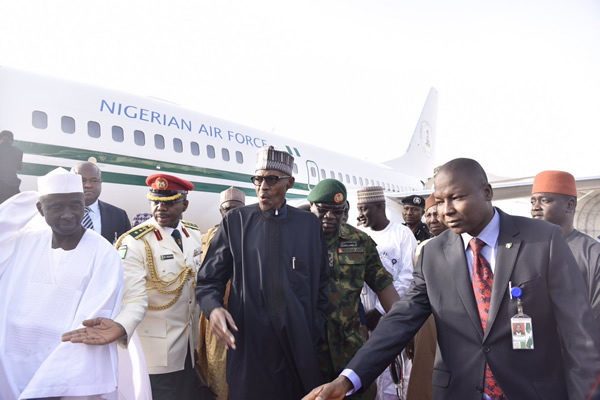 Buhari's arrival in pictures