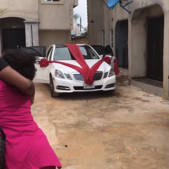 Nigerian Man Buys His Girlfriend 15million Benz 4Matic Car For Loving Him