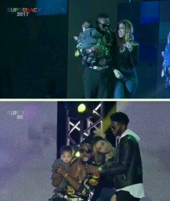 Watch Epic Moment D'banj Introduced His Wife And Son On Live Stage