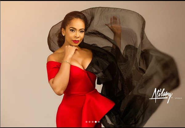 Exquisite Photos Of TBoss In Red As She Turns Year Older