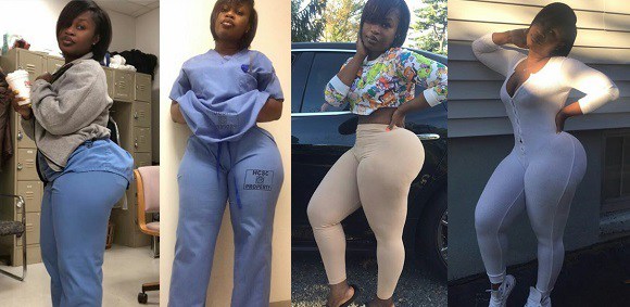 Delectable Nurse With Massive Curves Goes Viral - PHOTOS