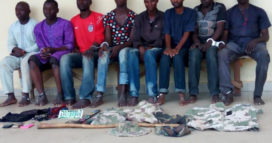 Police arrest eight suspected kidnappers, armed robbers in Abuja (Photo)